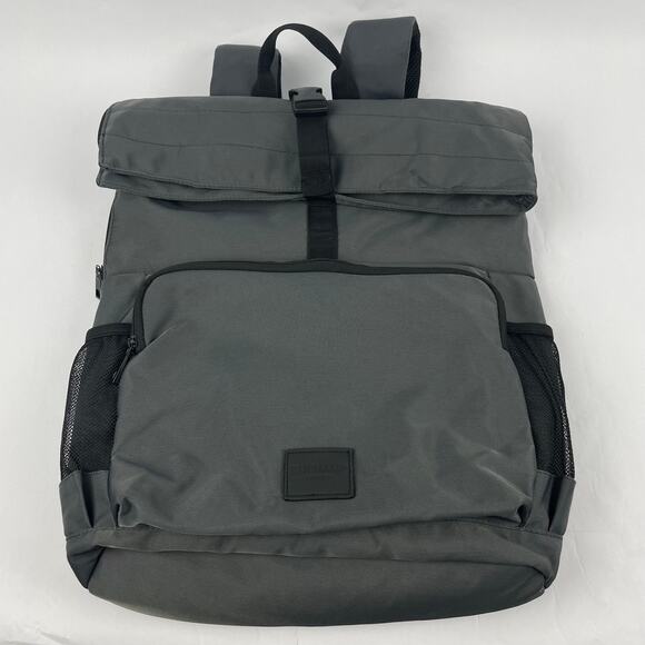Duchamp Lightweight Gray Foldover Backpack - Picture 2 of 11